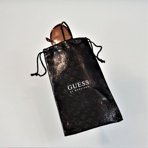 Eyeglass Case Vintage Soft Slip Drawstring Guess By Marciano - Picture 4 of 4